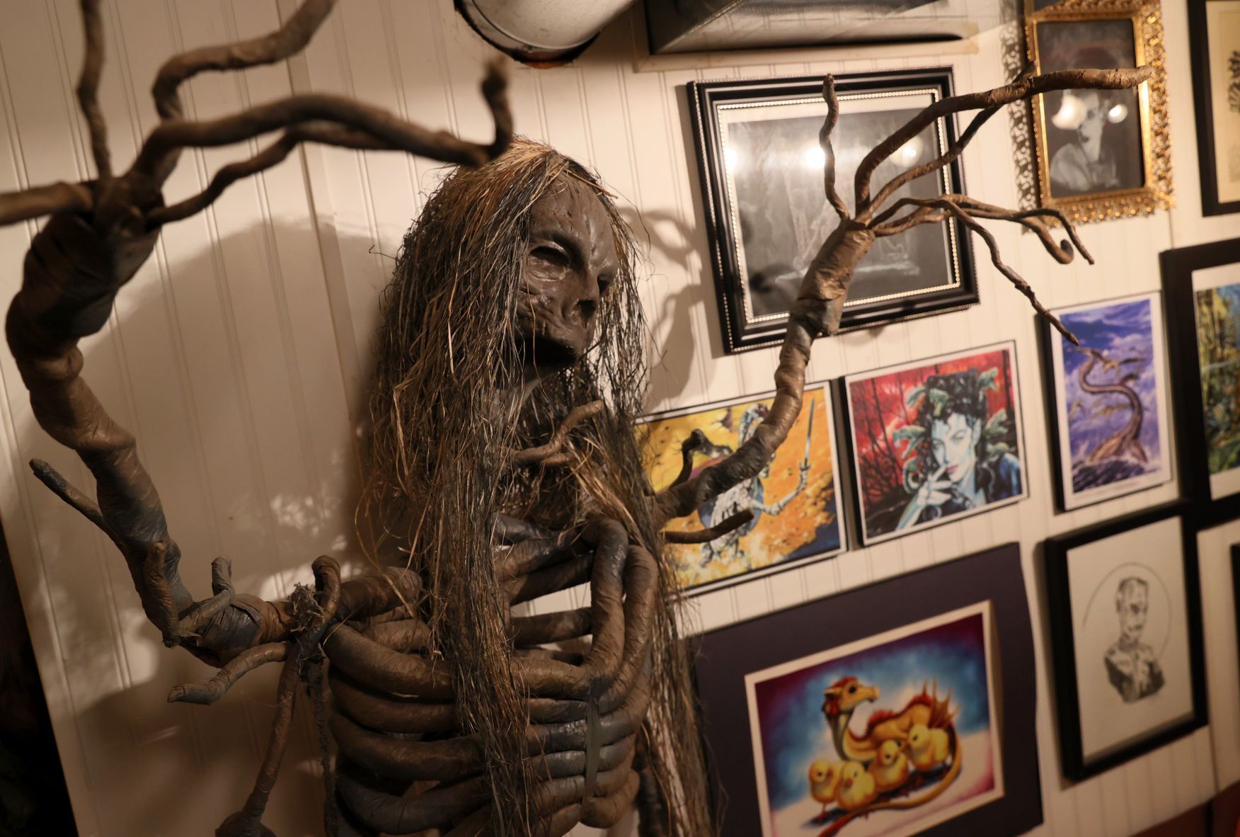 Halloween enthusiast keeps permanent themed display